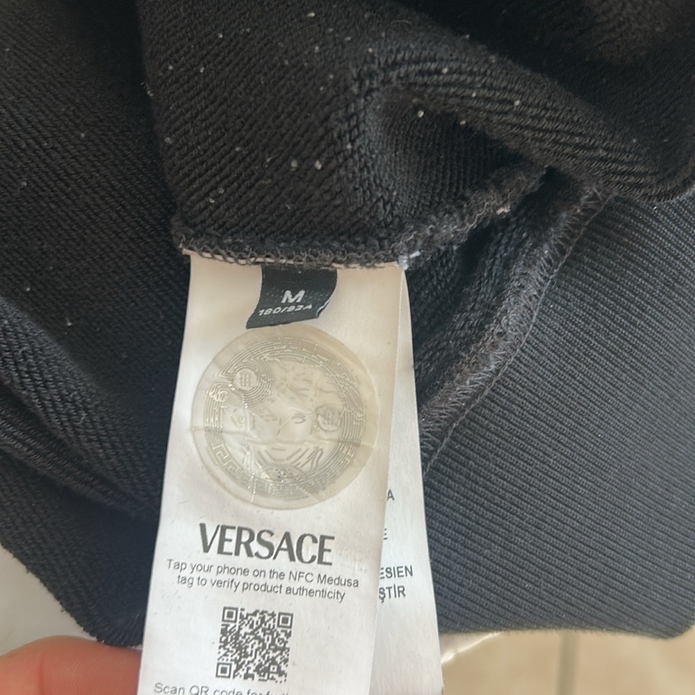 Versace La Medusa Black Hoodie with Gold Accents - Picture 11 of 12